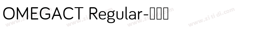 OMEGACT Regular字体转换